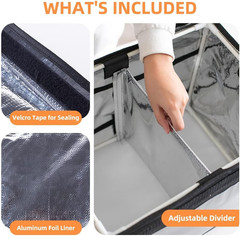 Insulated Bags for Food Delivery XXL 19.7″ X 15″ X 15″, Commercial Insulated Foo