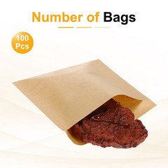 4.72×4.72 Inch Paper Sandwich Bags 100 Pcs Pastry Bag Light Brown
