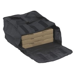 HUBERT® Insulated Pizza Delivery Bag Black Nylon Side Loading g — 16″ L x 16″ W