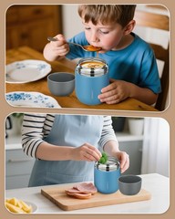 HAWEEK 17oz Insulated Food Jar — Hot Soup Thermo for Adults & Kids w/ Spoon
