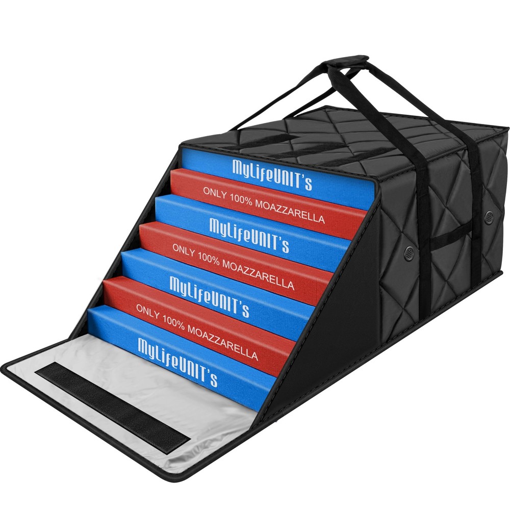 MyLifeUNIT Pizza Bag for Delivery, Large — 20″ L x W x 14″ H, Black