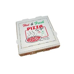 50 Pack Pizza Box 4 Color Print Hot & Fresh Pizza — Base Color White (18″ x 1…