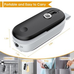 FEPPO Mini Bag Sealer, 2 in 1 Heat Sealer with Cutter, Small, Black/White
