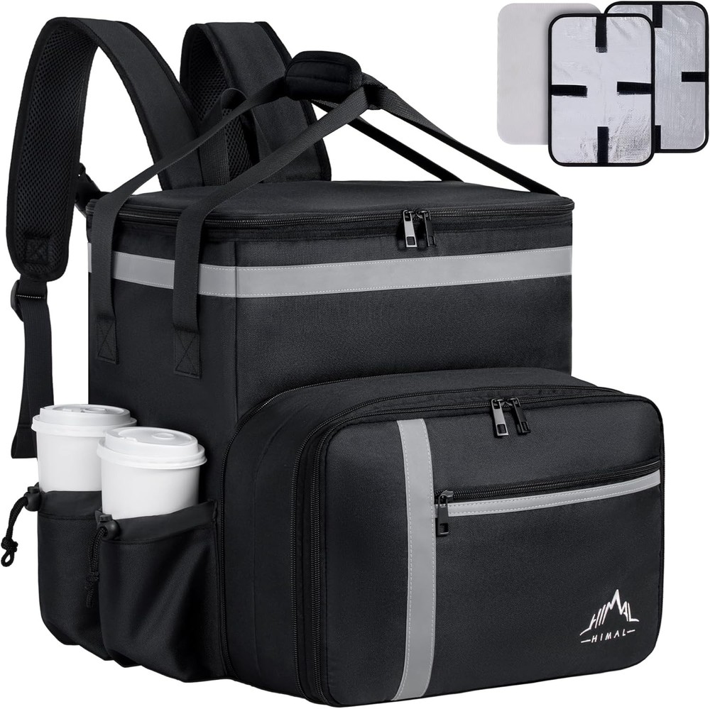Food Delivery Backpack, Insulated Food Delivery Bags for Takeout Bike, L