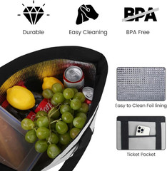Commercial Insulated Food Delivery Bag 39L, Heavy Duty Thermal Catering Tote wit