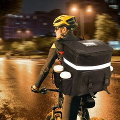 Insulated Food Delivery Backpack with 4 Cup Holder Waterproof Thermal