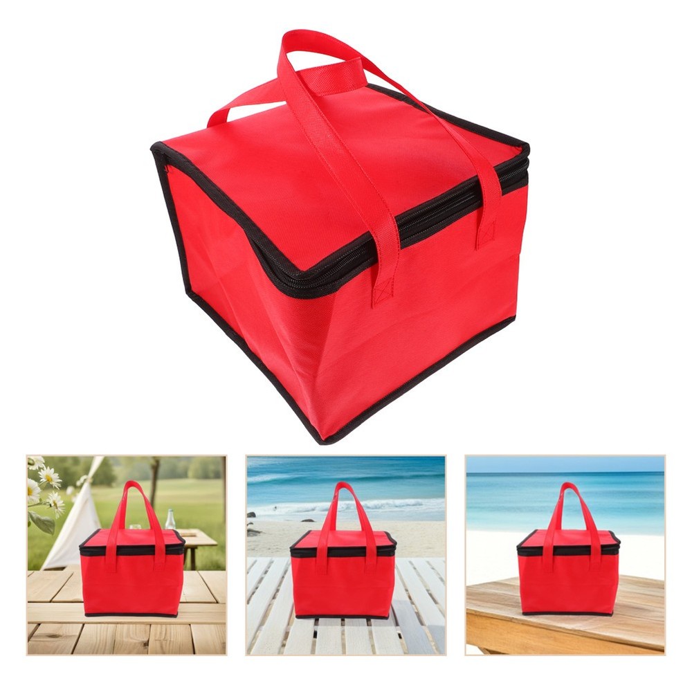 Insulated Food Delivery Bag With Handle 27 Cm Size For Pizza And Seafood
