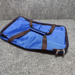 Insulated Casserole Carrier Blue Fabric w/Strap Rectangular Hot/Cold Bag 14×9