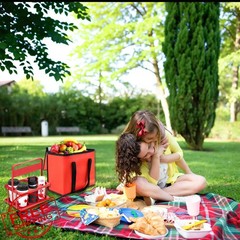 BYELTCUCN Drink Carrier Red Insulated Bag