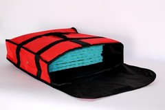 Insulated Pizza Delivery Bag, Blue Nylon, 18″ x 18″ x 5″Holds up to (2)  2 PACK