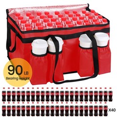 Insulated Food Delivery Bag with Cup Holders for Doordash, Uber Eats