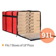 Insulated Pizza Delivery Bag, 20″ x 20″ x 14″ Pizza Warmer Bags for Carry Hot…