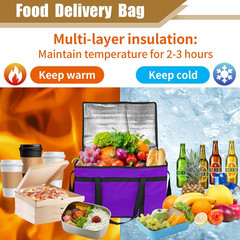 Insulated Bags for Food Delivery, XXXL Pizza Delivery Bags, Large Capacity Coole