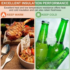 Insulated Food Storage Bag with Zipper Design, Hot Cold Cool 2530cm, Silver