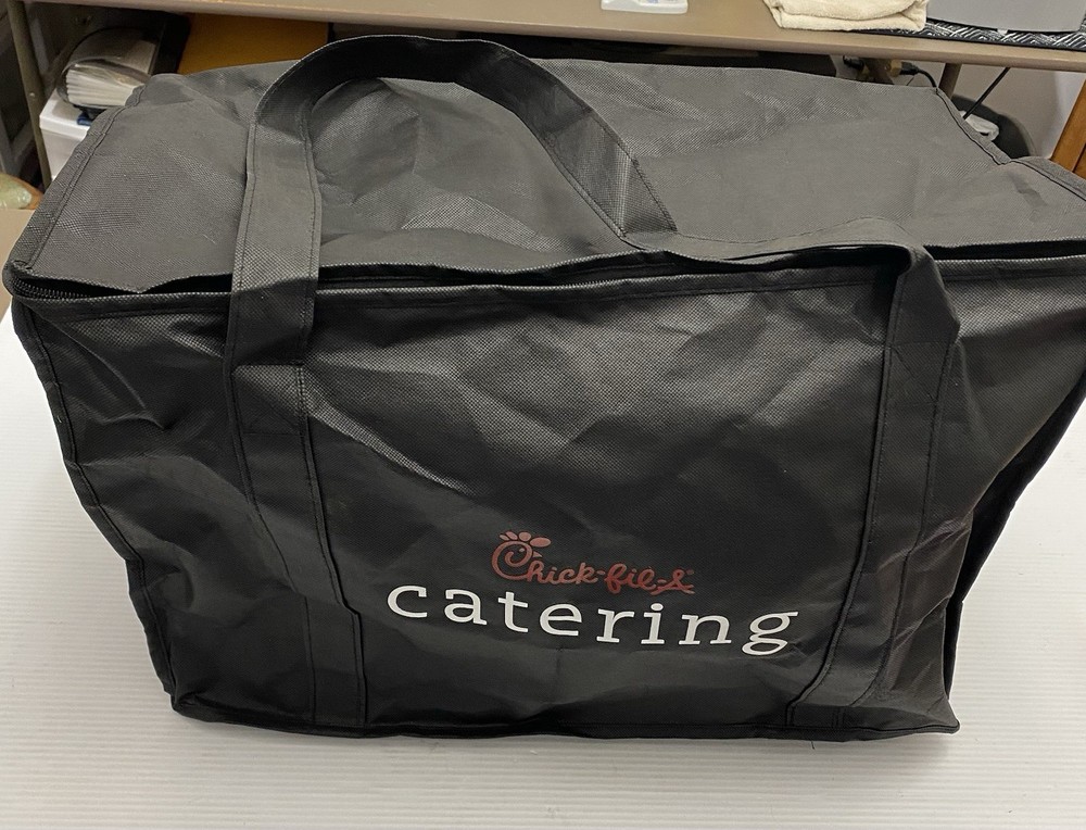 Chick Fil A Catering Tote Bag Lightweight Full Zip 22x12x14. Not Insulated.
