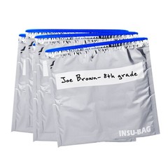 Foil Thermal Sandwich Bags — 5 Pack — Reusable Insulated Bag One Size, Silver
