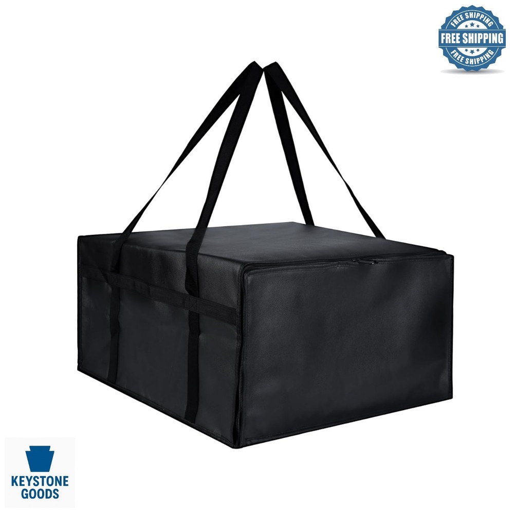 Large Insulated Food Delivery & Cooler Bag, 24x24x14, 132L, for Pizza, Grocer…