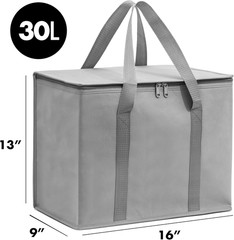 Carrywell (Not Made in China) Insulated Reusable Grocery Bags, Catering and Deli
